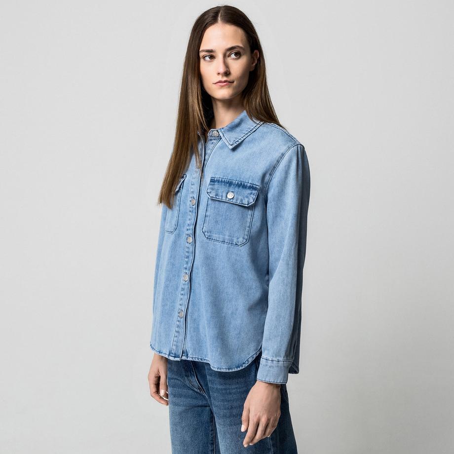 Manor Woman Camicetta Denim Vestibilità Rilassata  