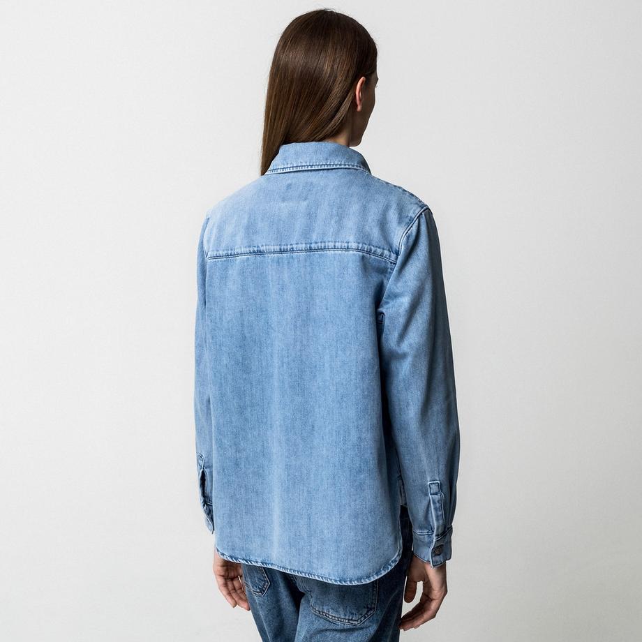 Manor Woman Camicetta Denim Vestibilità Rilassata  