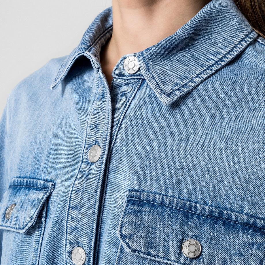 Manor Woman Camicetta Denim Vestibilità Rilassata  