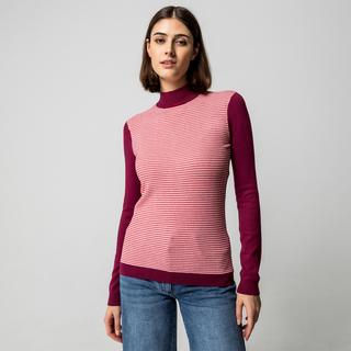 Manor Woman Maglione Collo Alto a Righe  