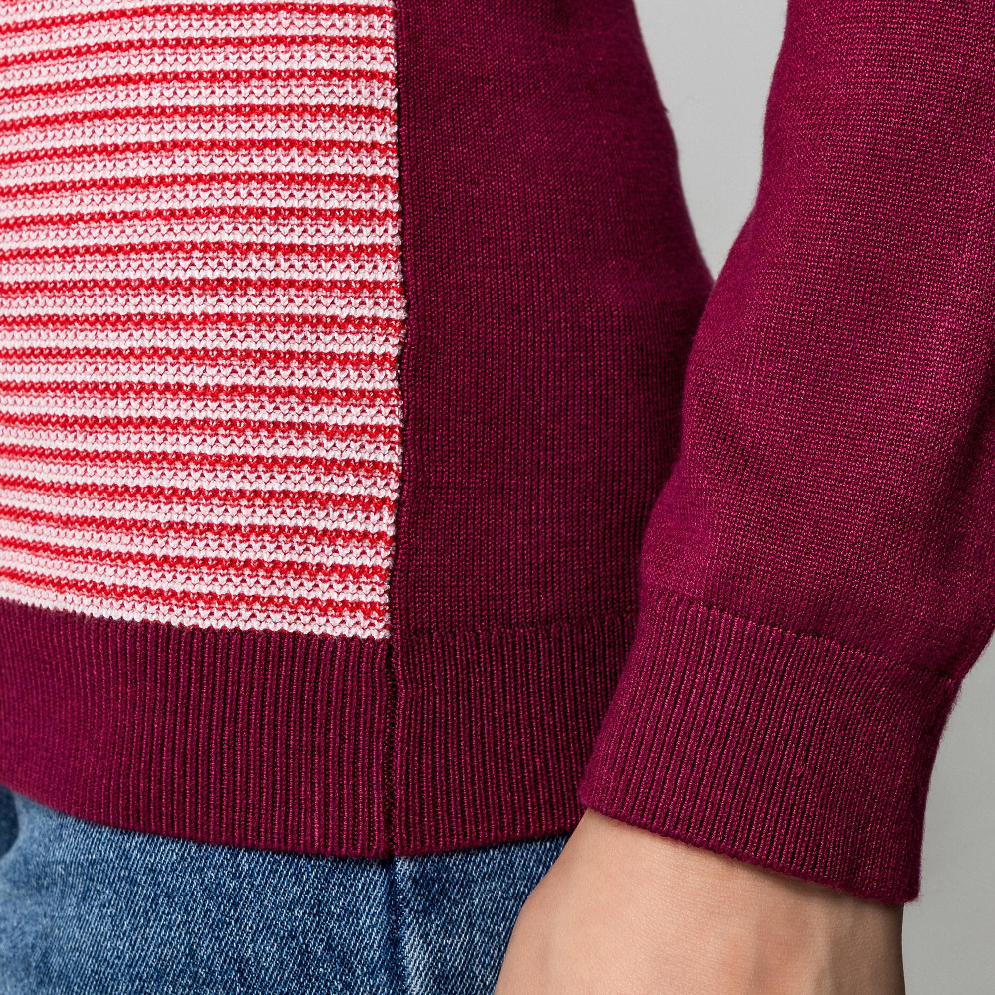 Manor Woman Maglione Collo Alto a Righe  