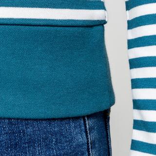 Manor Woman Gestreiftes Langarm Polo Shirt  