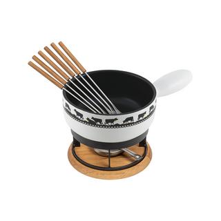 KUHN RIKON Set per fondue formaggio Campanaccio in oro Oak 