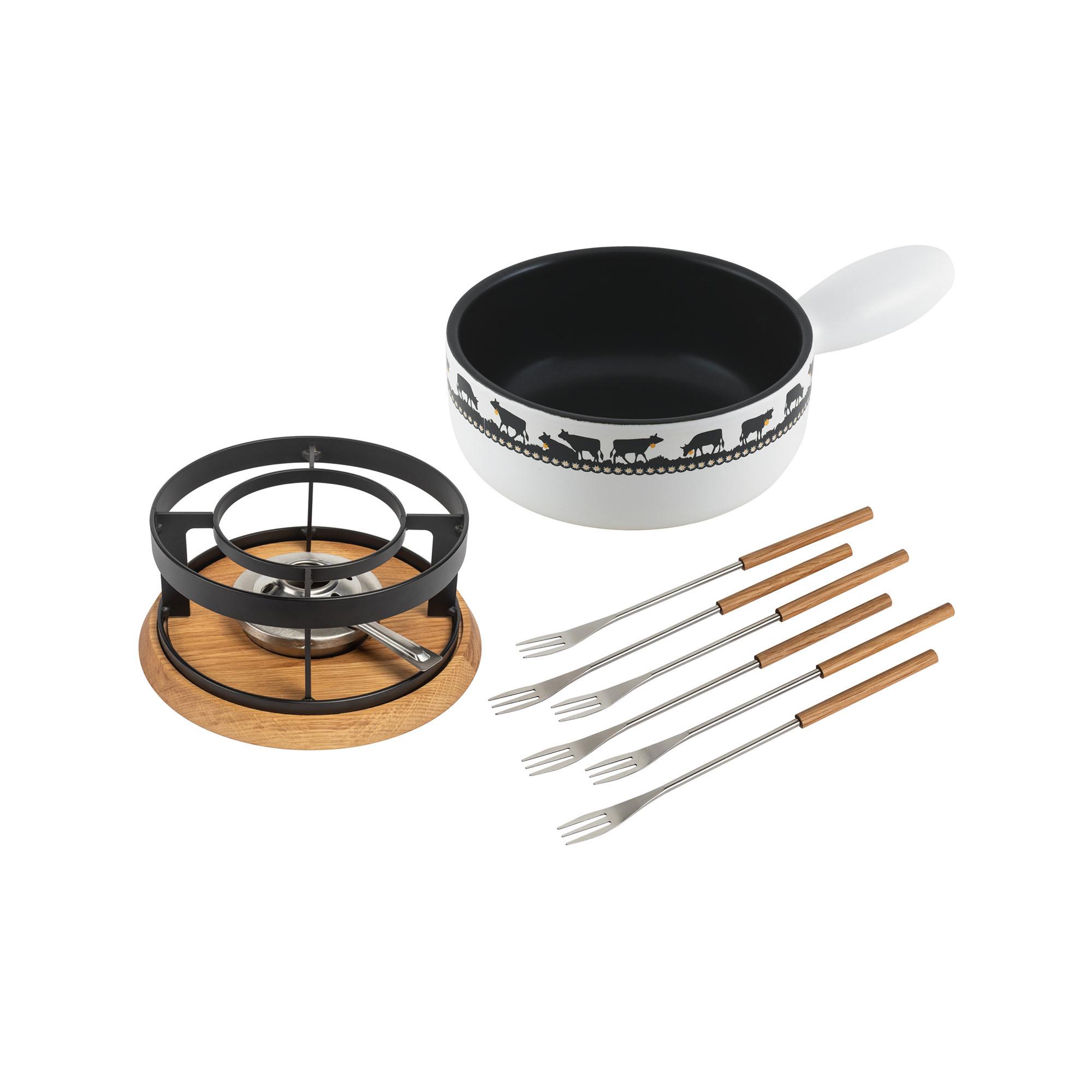 KUHN RIKON Set per fondue formaggio Campanaccio in oro Oak 