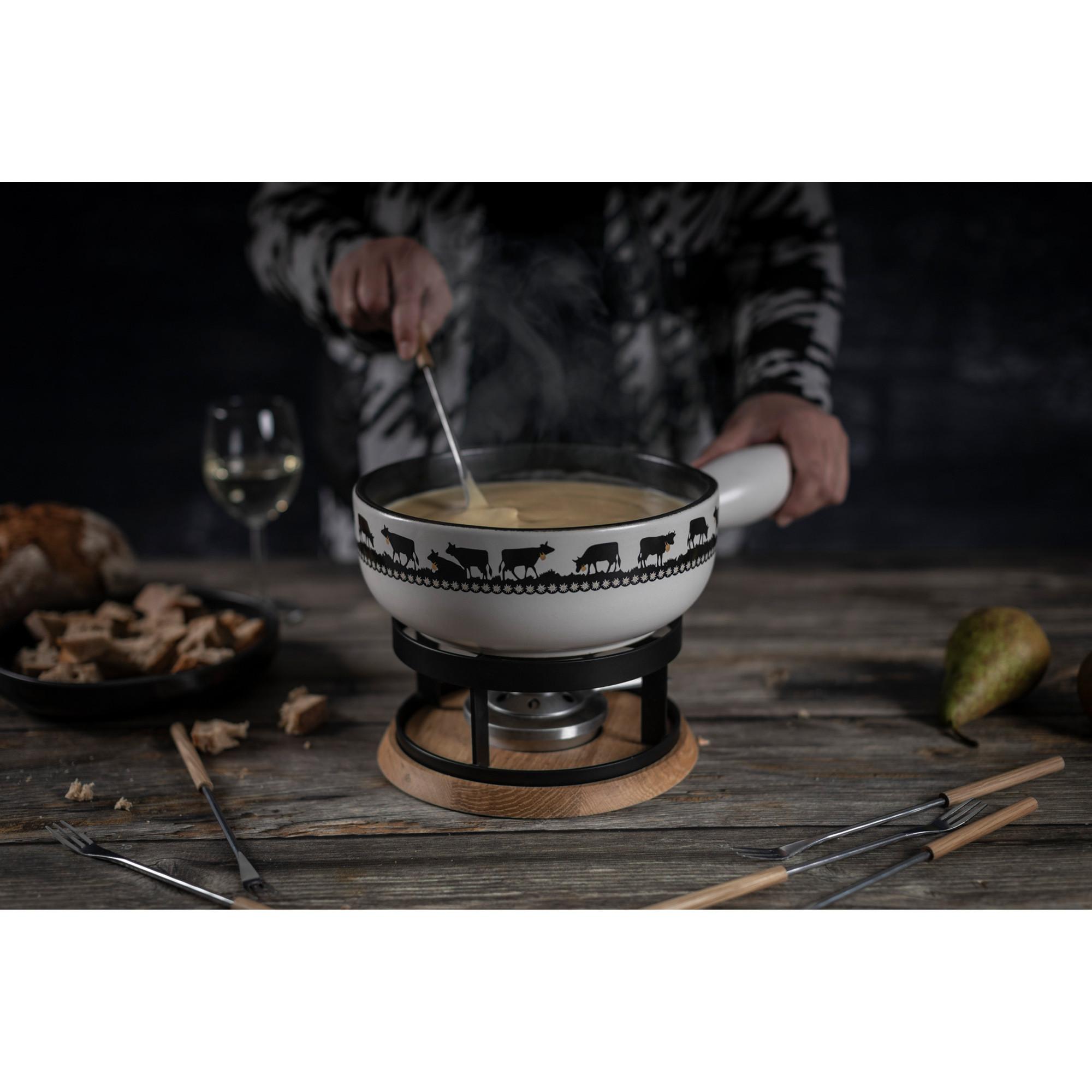 KUHN RIKON Set per fondue formaggio Campanaccio in oro Oak 
