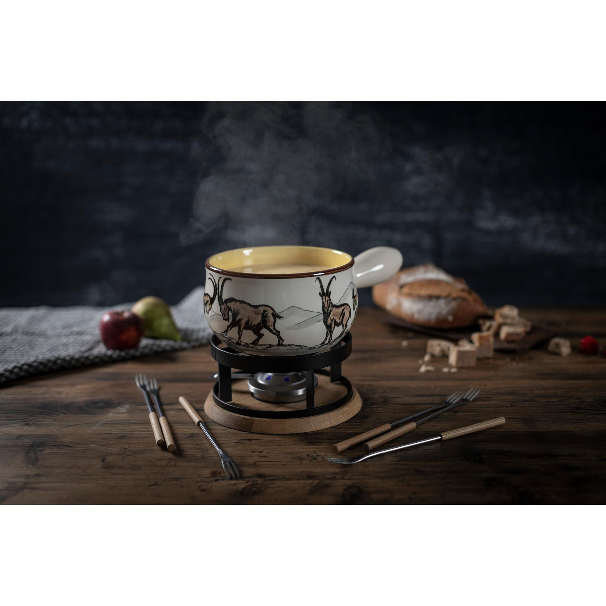 KUHN RIKON Set per fondue formaggio Stambecco 