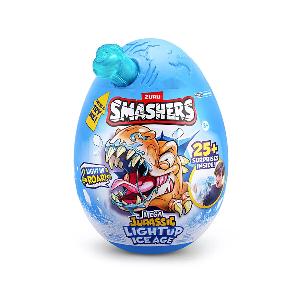 Zuru - Smashers Mega Jurassic Light Up Ice Age Egg, Zufallsauswahl, Multicolor