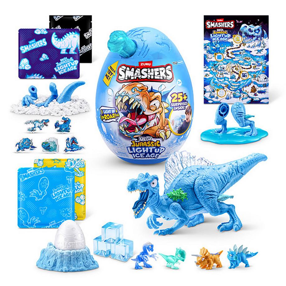 ZURU  Smashers Mega Jurassic Light Up Ice Age Egg, modelli assortiti 