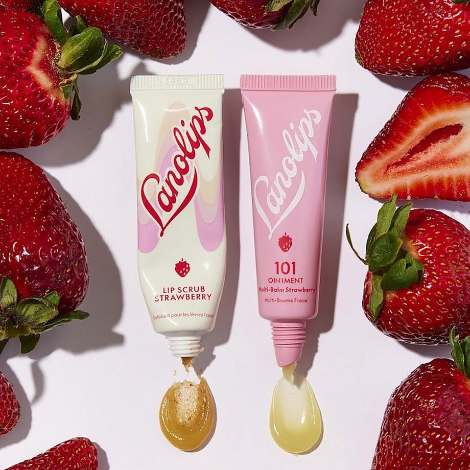Lanolips  Erdbeer-Lippenritual - Lippenbalsam und Peeling 