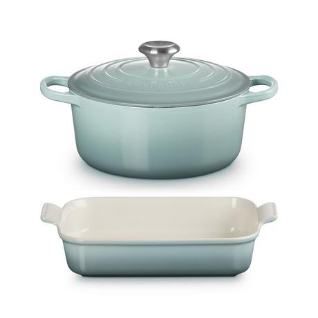 LE CREUSET Batterie de cuisine Signature/Tradition, Sea Salt 