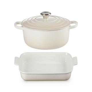 LE CREUSET Kochgeschirr-Set Signature/Tradition, Meringue 