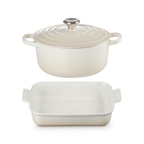 LE CREUSET Kochgeschirr-Set Signature/Tradition, Meringue 