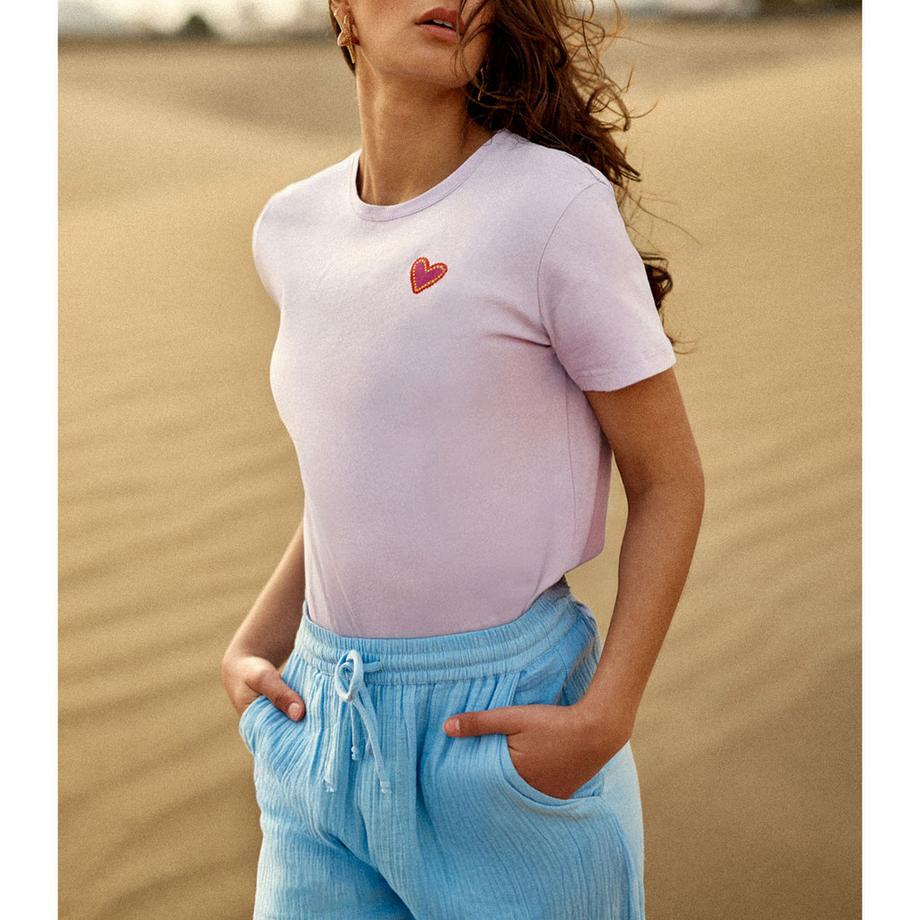 La Petite Etoile T-Shirt Imprimé Cœur  