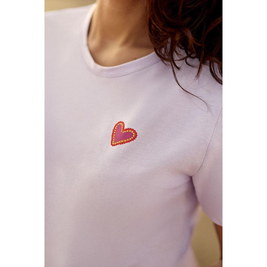 La Petite Etoile T-Shirt Imprimé Cœur  