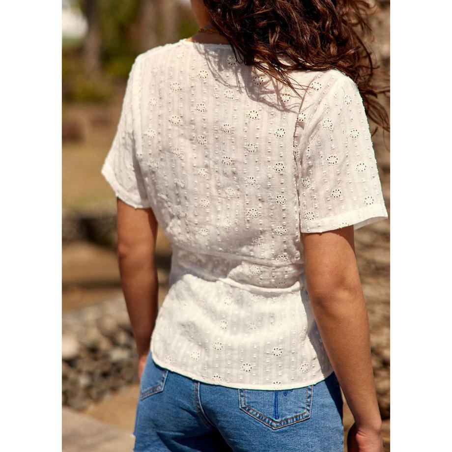 La Petite Etoile Camicetta ricamata a maniche corte  