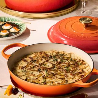 LE CREUSET Bräter tief Signature Flamme Dorée 