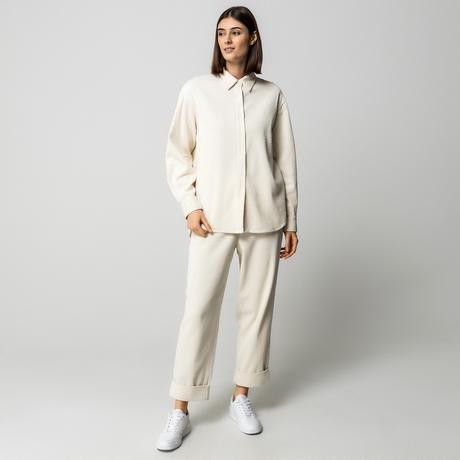 Manor Woman Camicia in velluto a coste maniche lunghe  