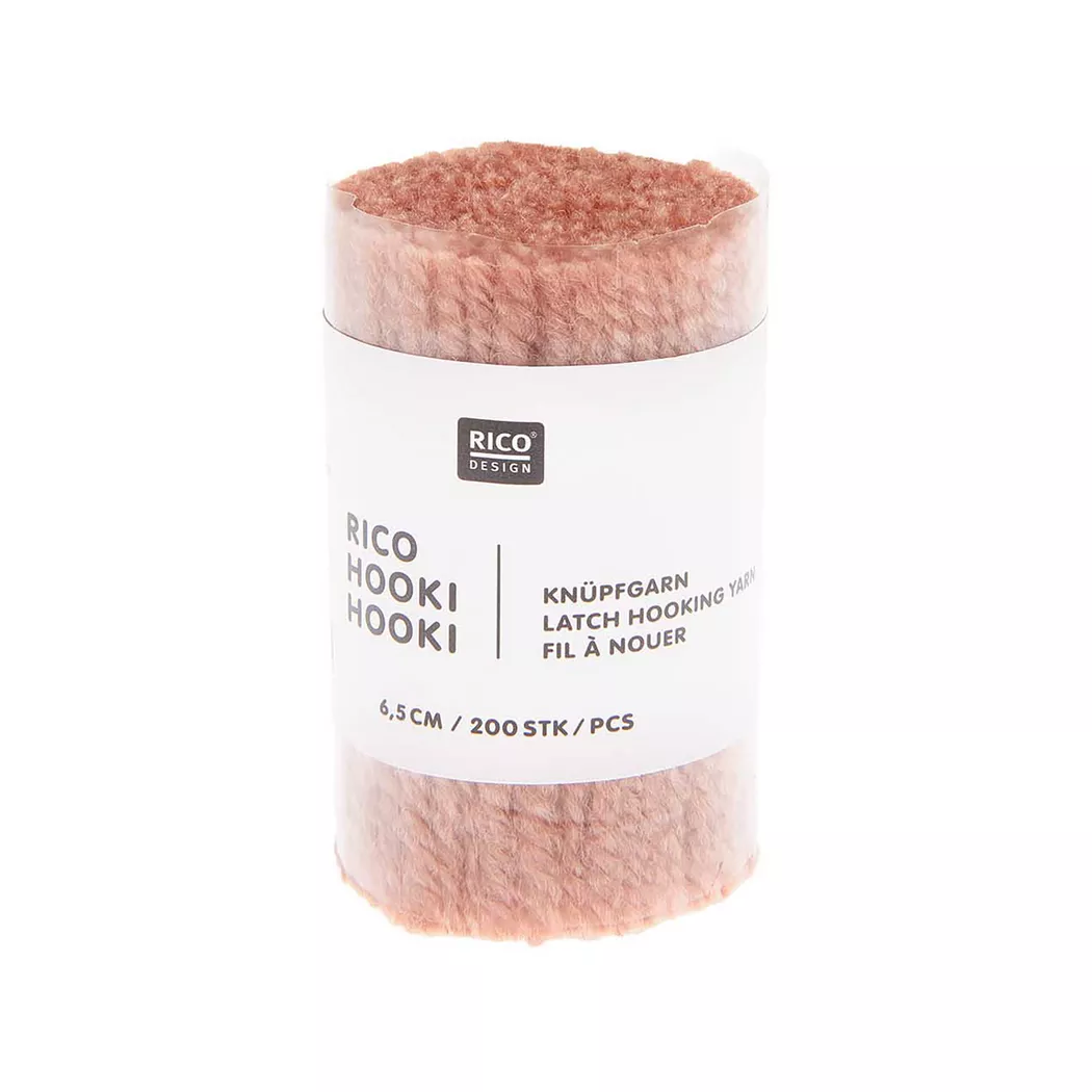 RICO-Design - Fil à nouer, 6.5CM, Vieux Rose