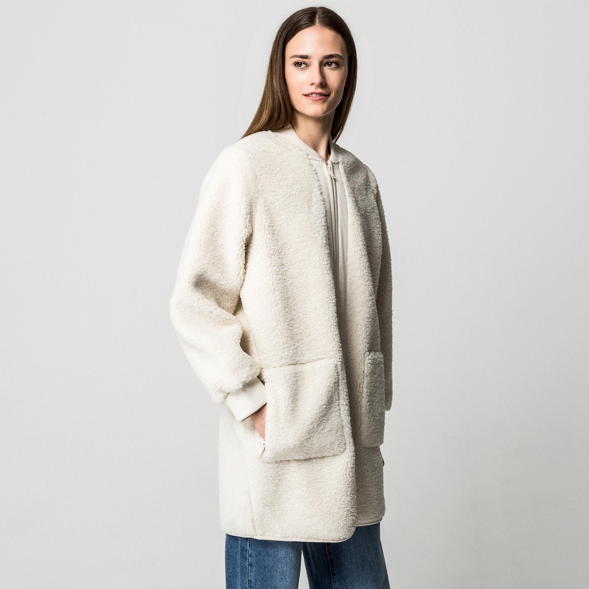 Manor Woman Giacca Bomber Lunga in Pile  