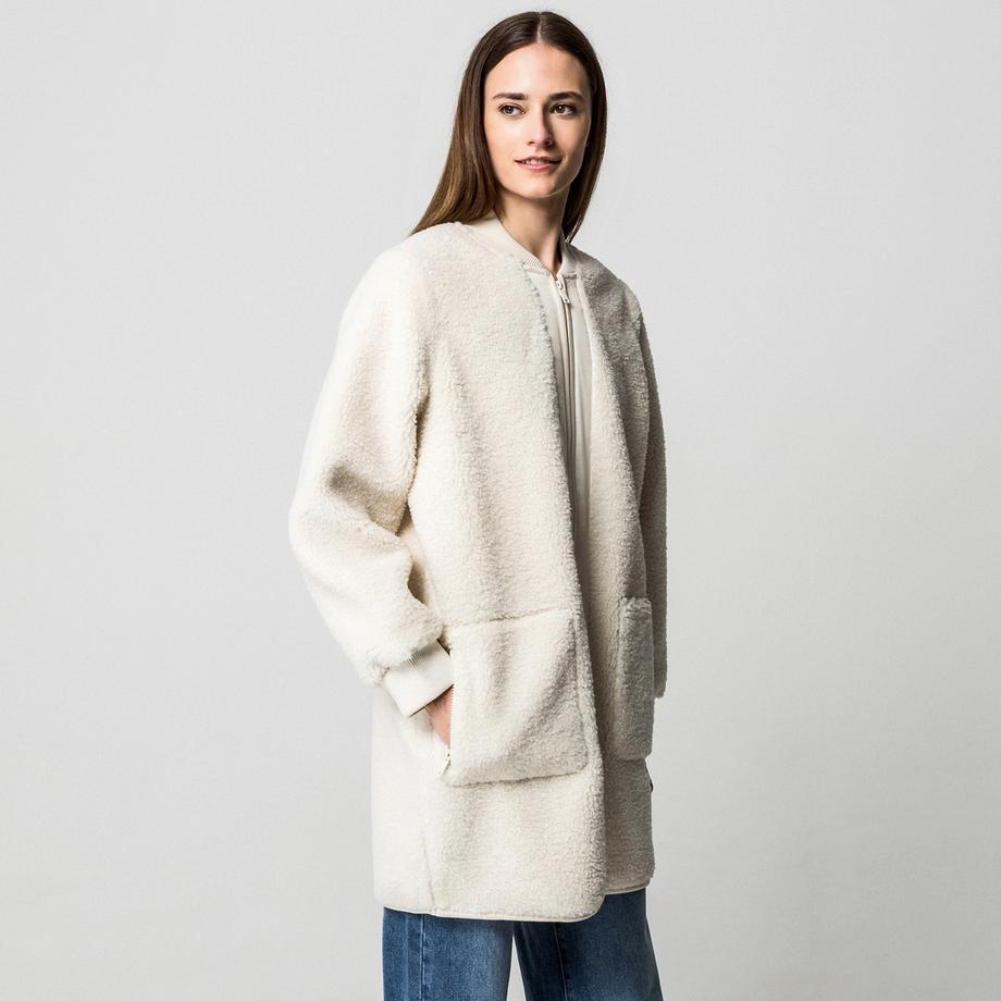 Manor Woman Longline Fleece Bomberjacke  