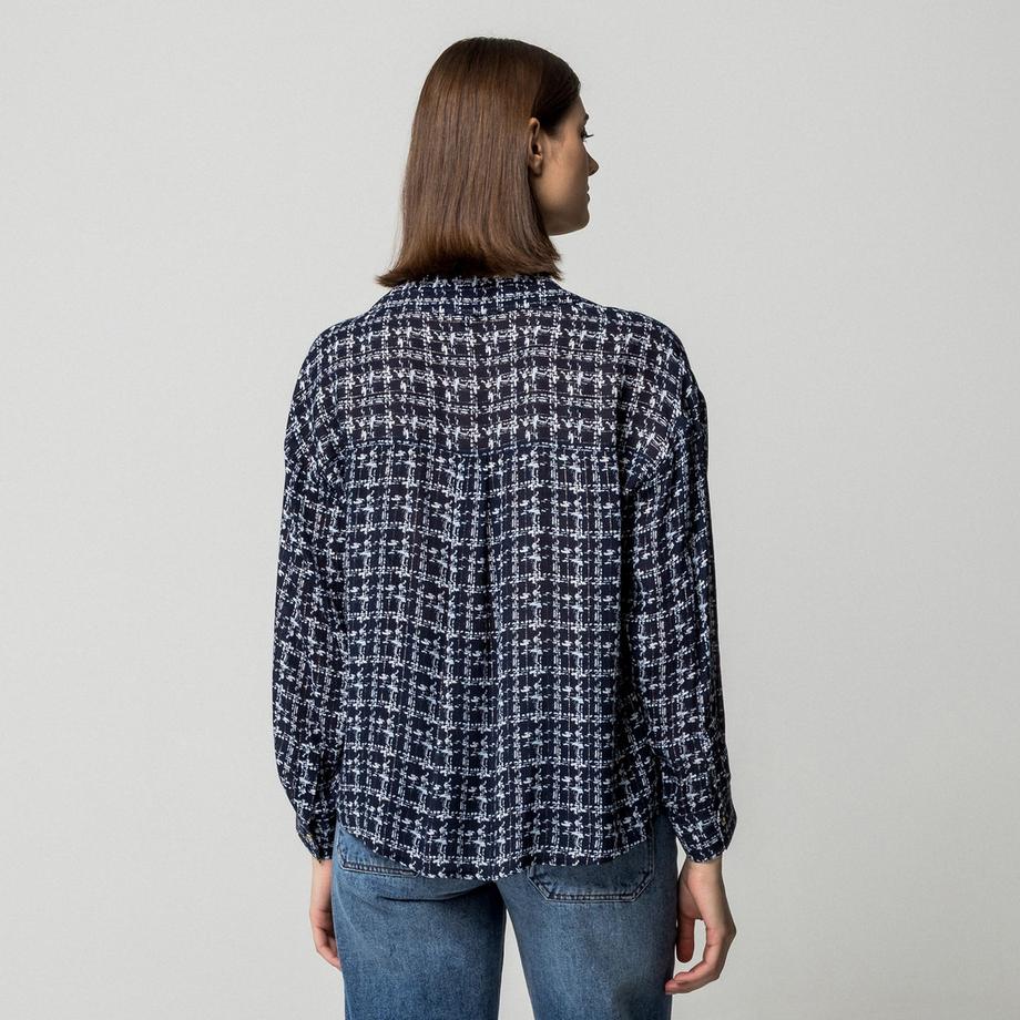 Manor Woman Chemisier à manches longues avec poches poitrine  