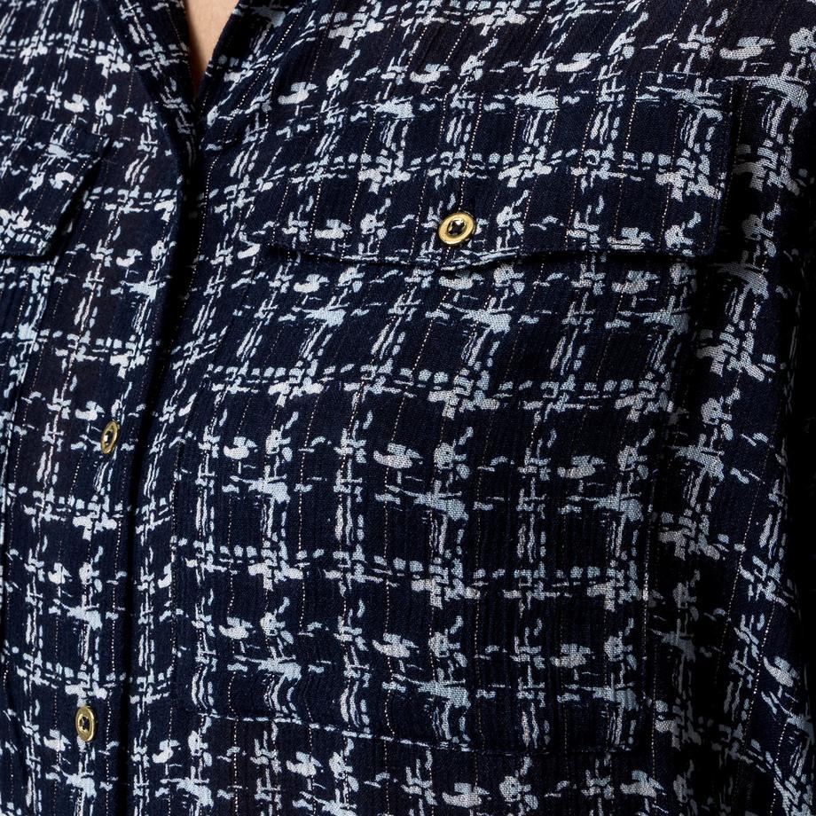 Manor Woman Chemisier à manches longues avec poches poitrine  