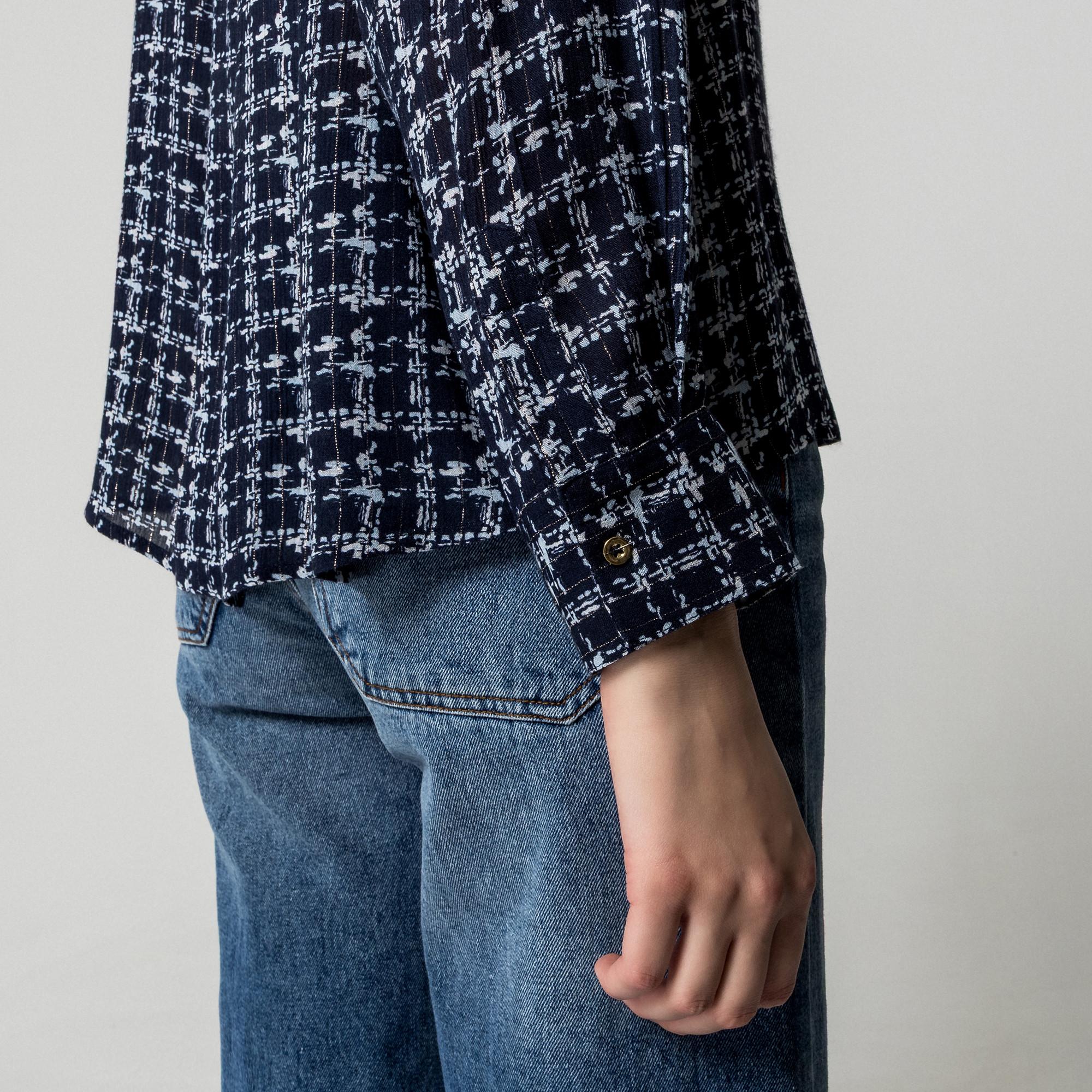 Manor Woman Chemisier à carreaux manches longues Regular Fit  