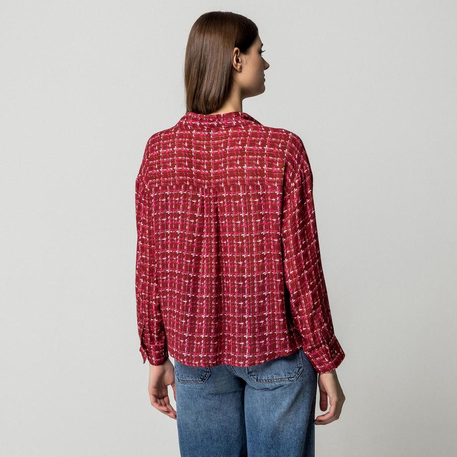 Manor Woman Chemisier à carreaux manches longues Regular Fit  