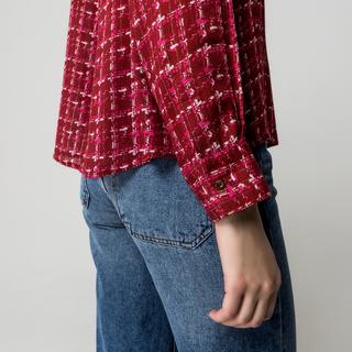 Manor Woman Karierte Langarmbluse Regular Fit  