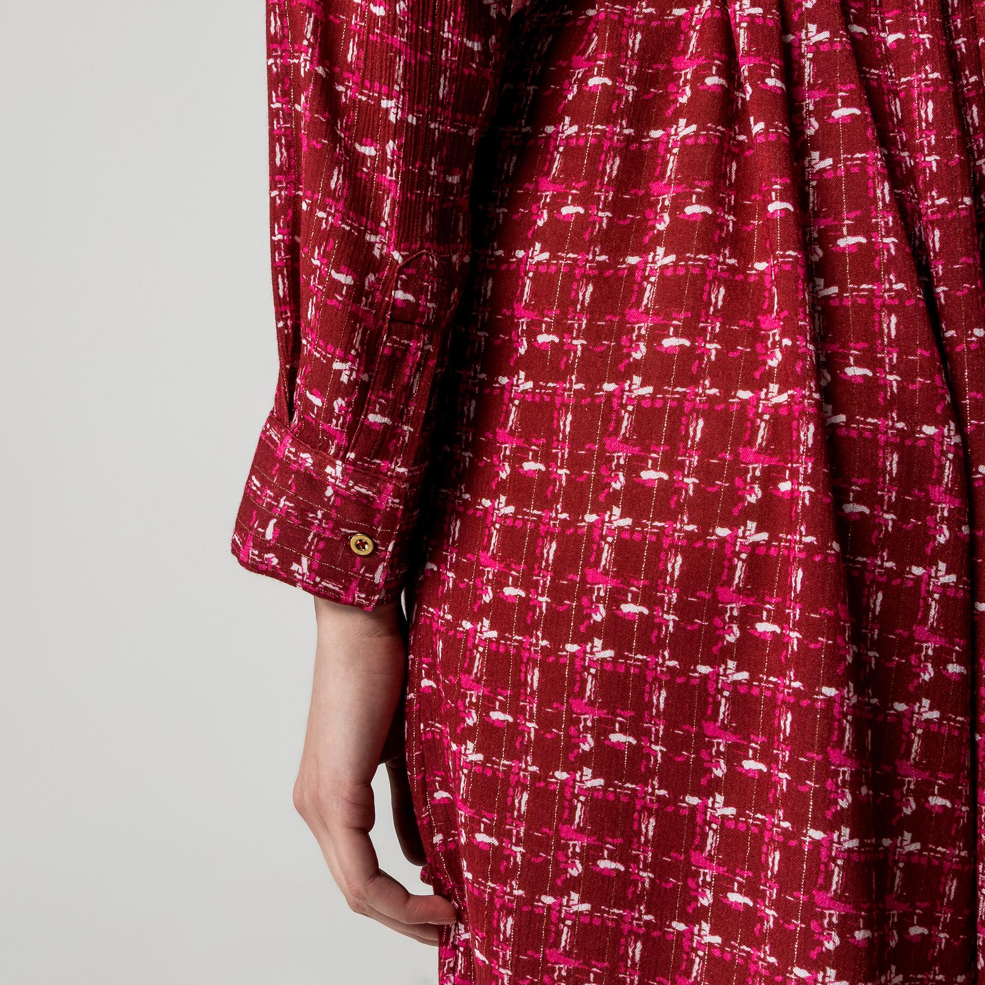 Manor Woman Robe chemise à carreaux manches longues  