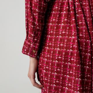 Manor Woman Robe chemise à carreaux manches longues  