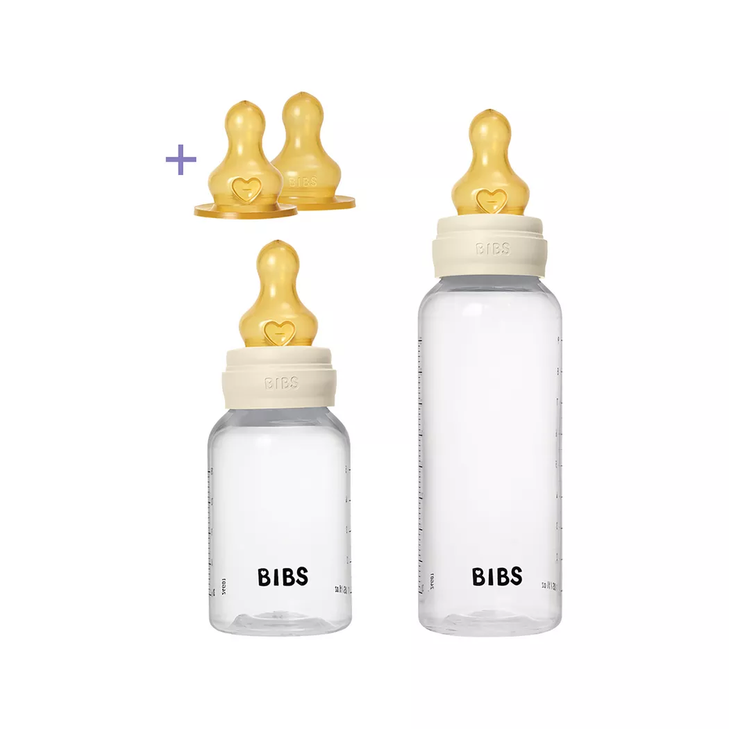 Bibs Baby Biberon Set Grow and Flow 150ml/270ml Latex - Ivory