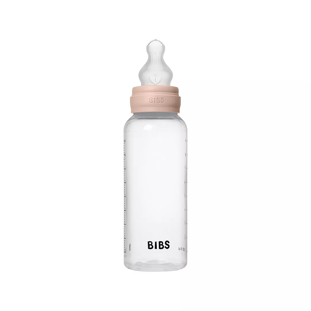 BIBS Baby Bottle Round Silicone 270 ml Medium Flow Blush - 1 stk. 2