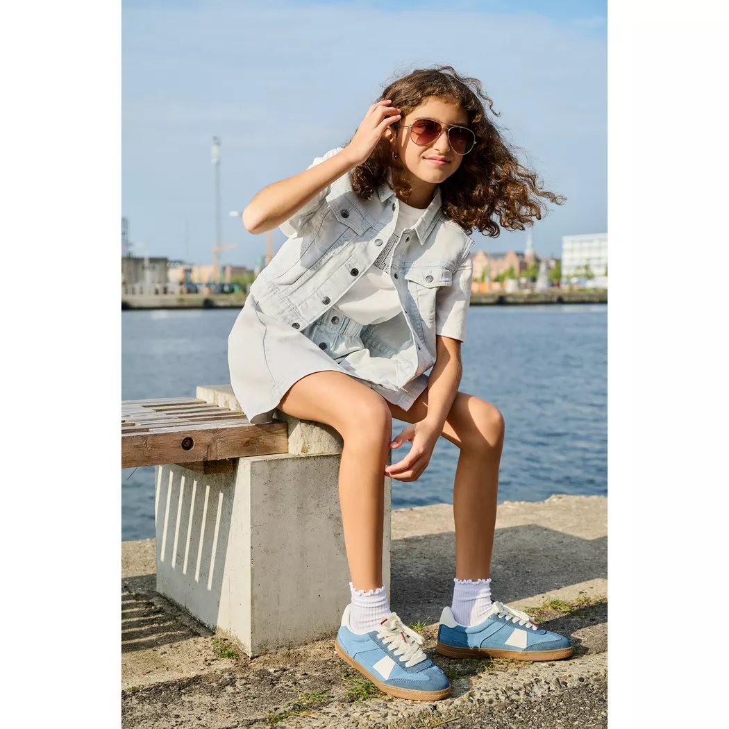 KIDS ONLY - Jeansgilet, KOGSOPHIE Twill Weste, 158, Hellblau Denim