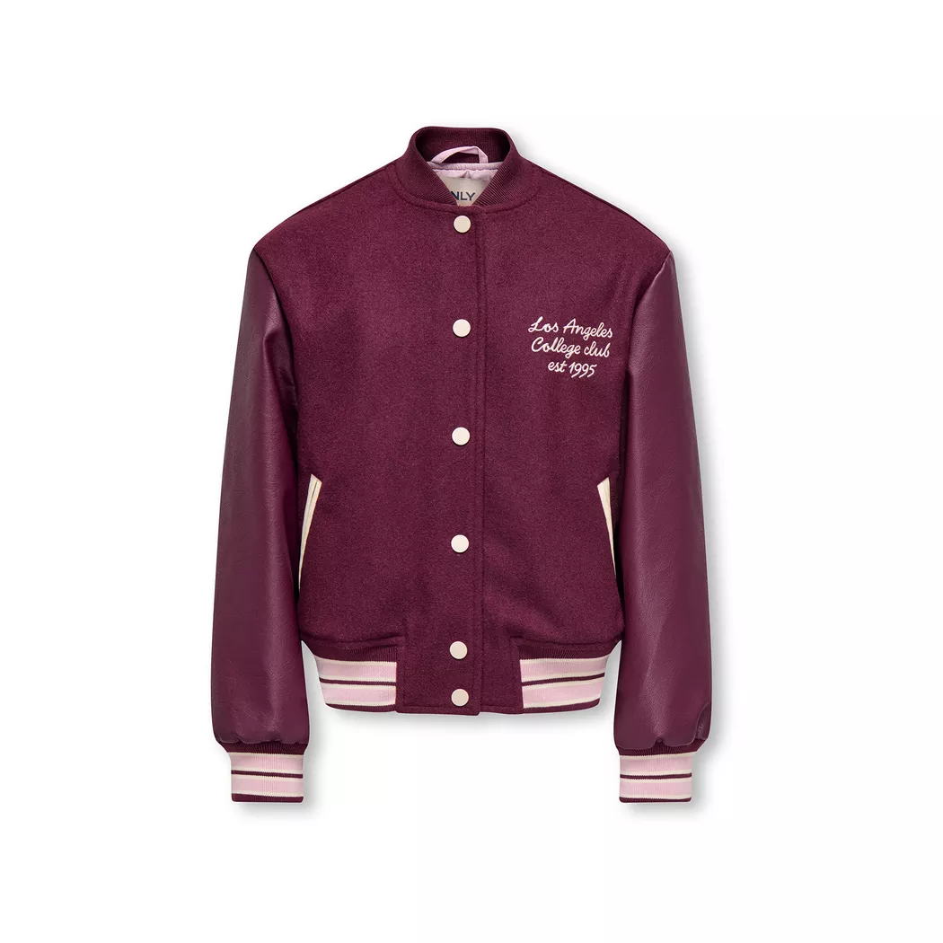 KIDS ONLY - Bomberjacke,  Westcoast Life Bomberjacke, 128, Violett Bedruckt