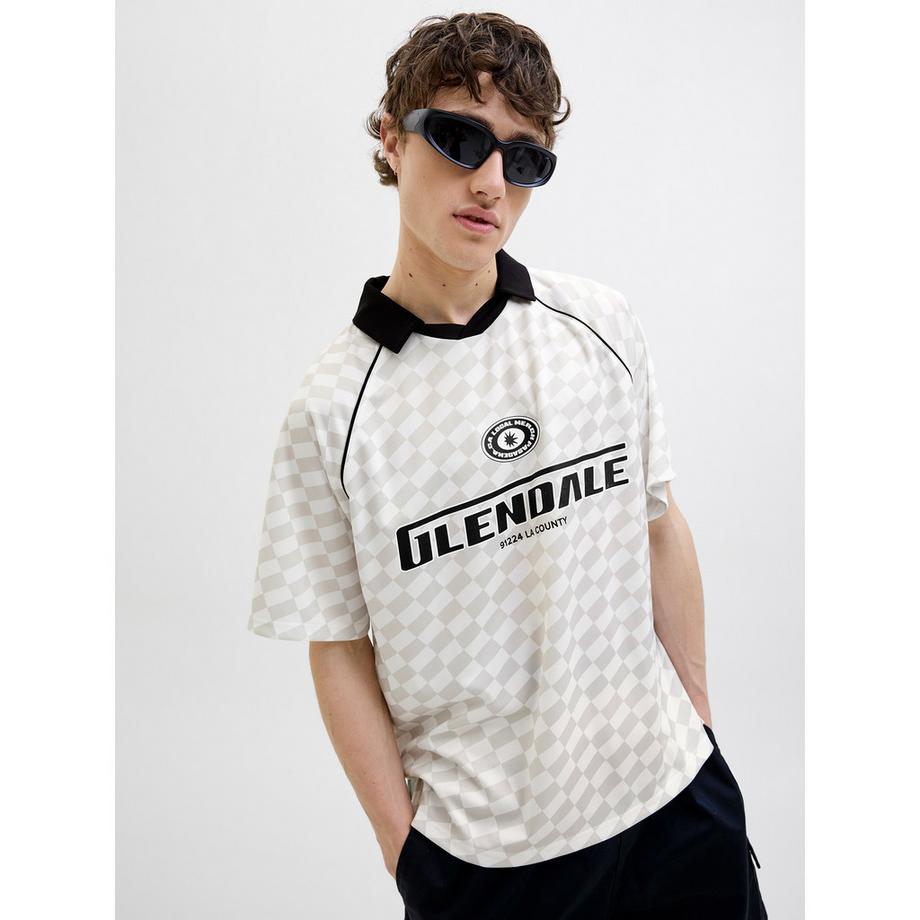 JACK & JONES Kariertes Kurzarm Poloshirt  