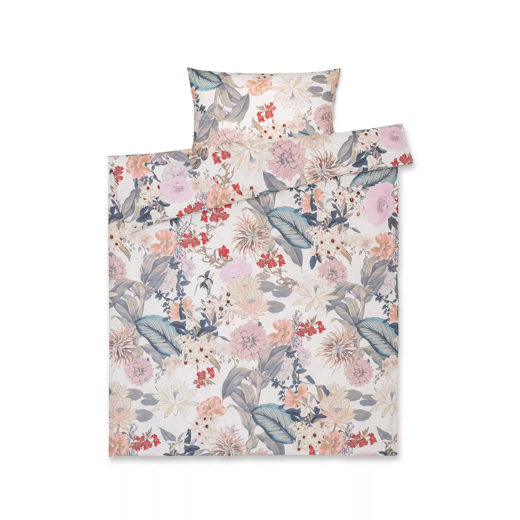 Somma - Duvetbezug, Lotus Floral Duvetbezug, 200 x 210 cm, Rosa