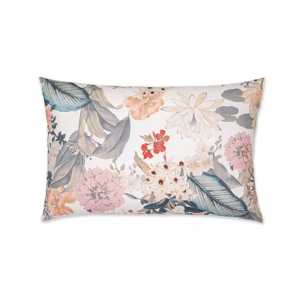 Somma - Kissenbezug, Lotus Kissenbezug florales Design, 50 x 90 cm, Rosa