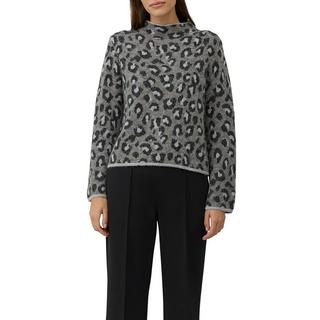 S. Oliver Black Label Pull Tricot Col Montant Imprimé Léopard  