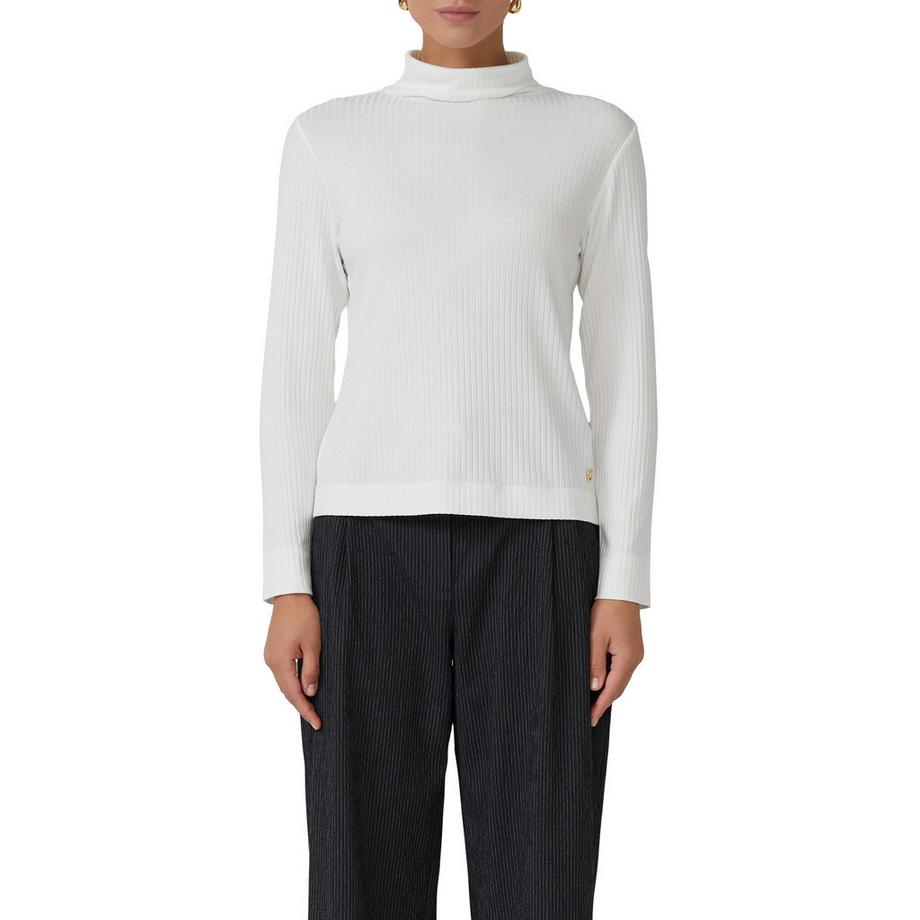 S. Oliver Black Label Geripptes Rollkragen Langarmshirt  