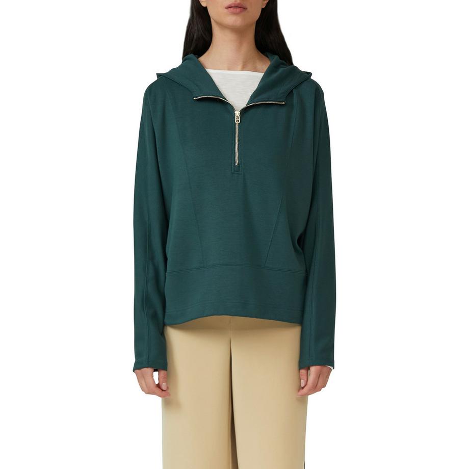 S. Oliver Red Label Scuba Half Zip Kapuzen-Sweatshirt  