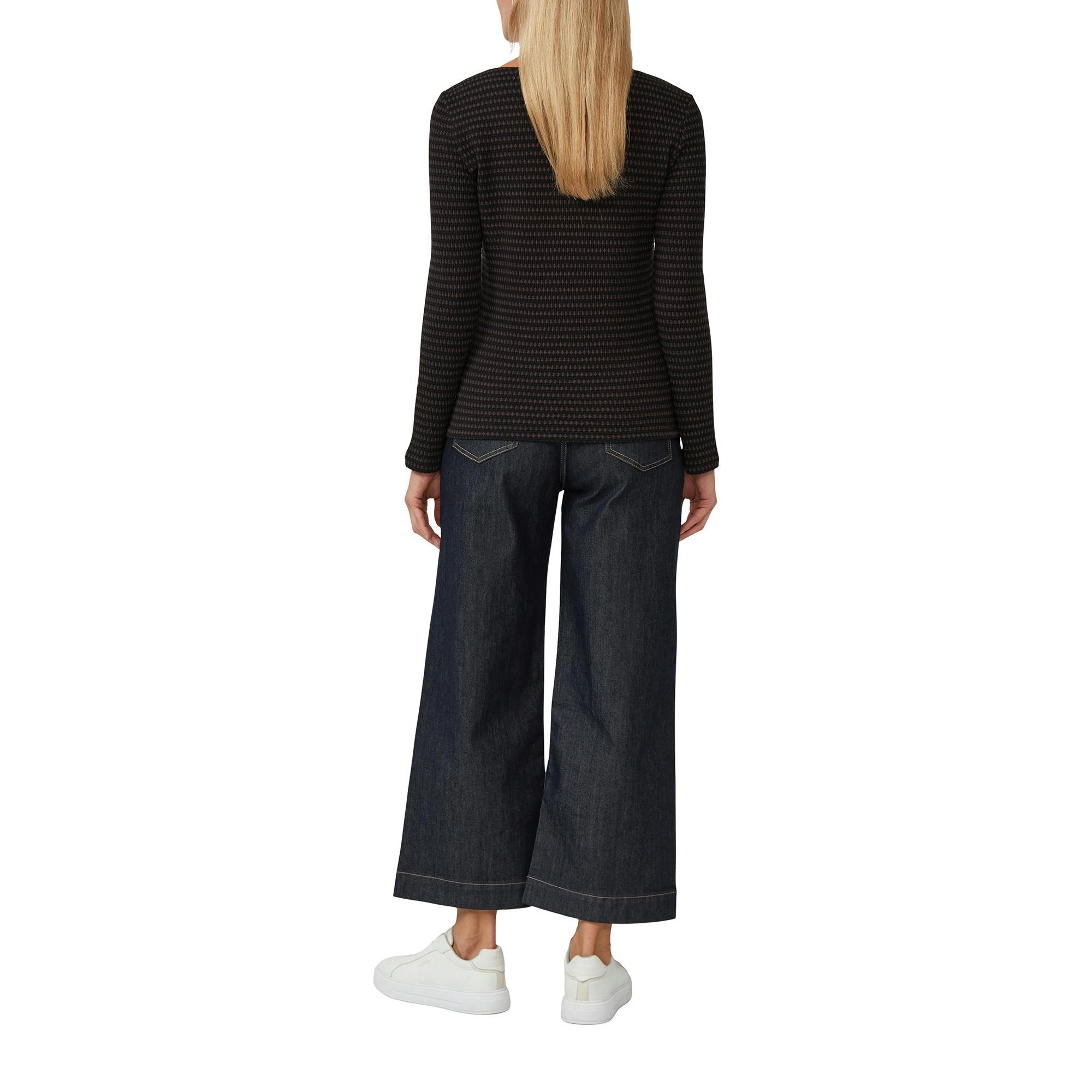 S. Oliver Black Label Langarmshirt Bicolor Regular Fit  