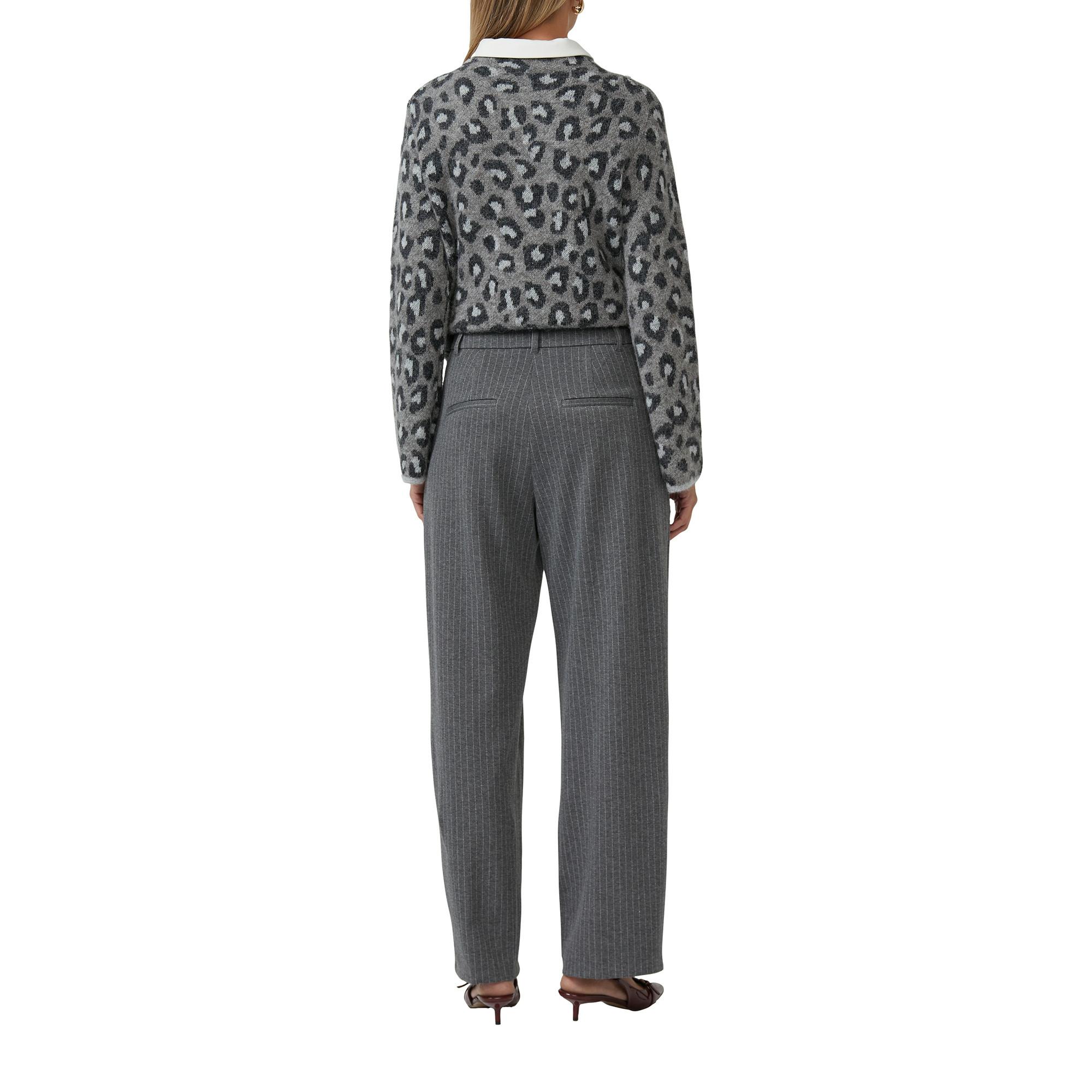 S. Oliver Black Label Pantaloni gessati a gamba larga  