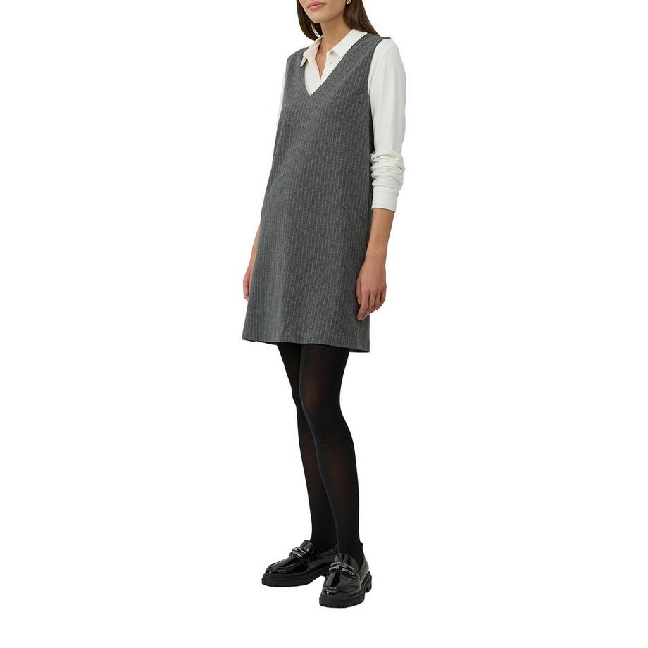 S. Oliver Black Label Robe sans Manches A-Ligne à Rayures Épingles  