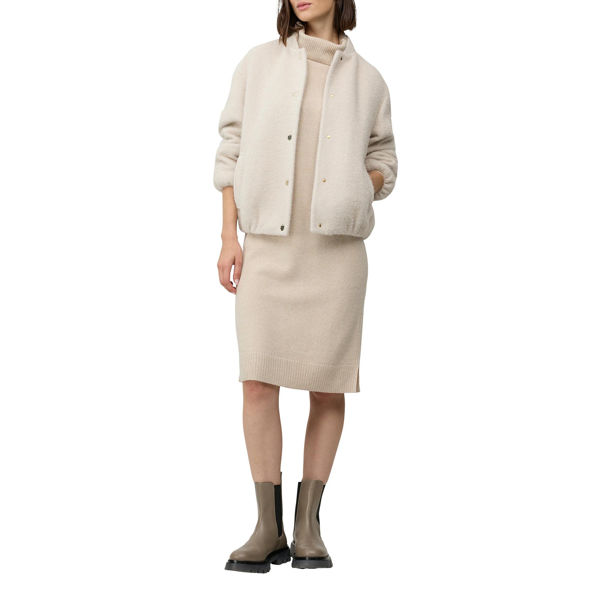 S. Oliver Black Label Rollkragen Ajour Strick Midikleid  