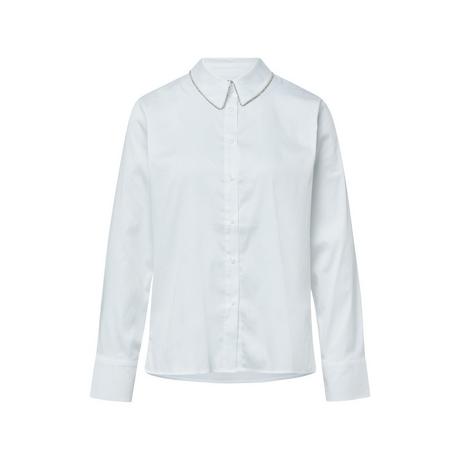 Comma Camicetta con Colletto a Camicia con Strass  
