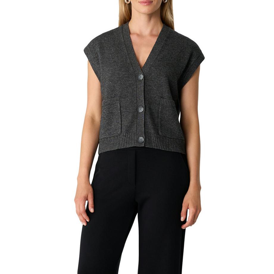 Veste longue en tricot, manches longues