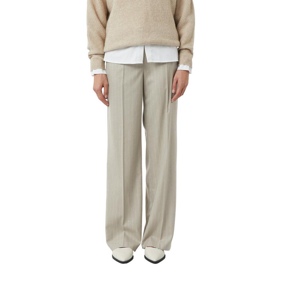 Comma Pantalon Large Rayures Fines  