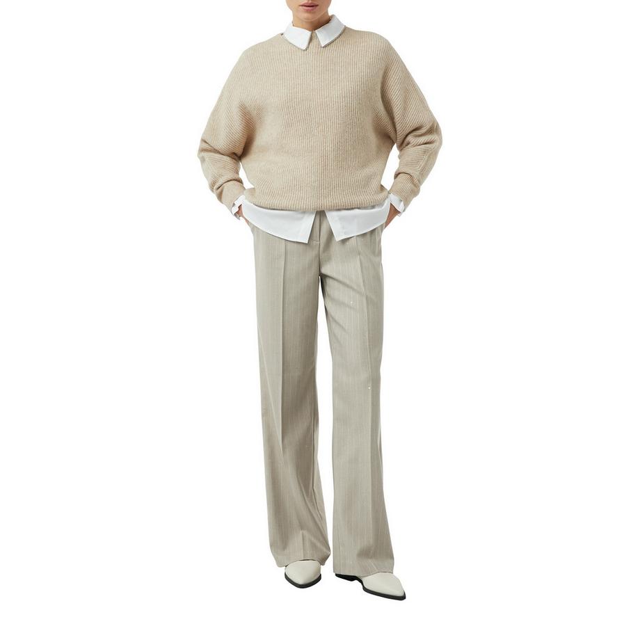 Comma Pantalon Large Rayures Fines  