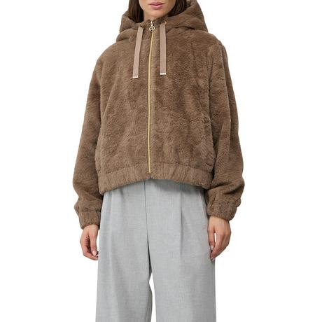 S. Oliver Black Label Kapuzenjacke aus Fellimitat  